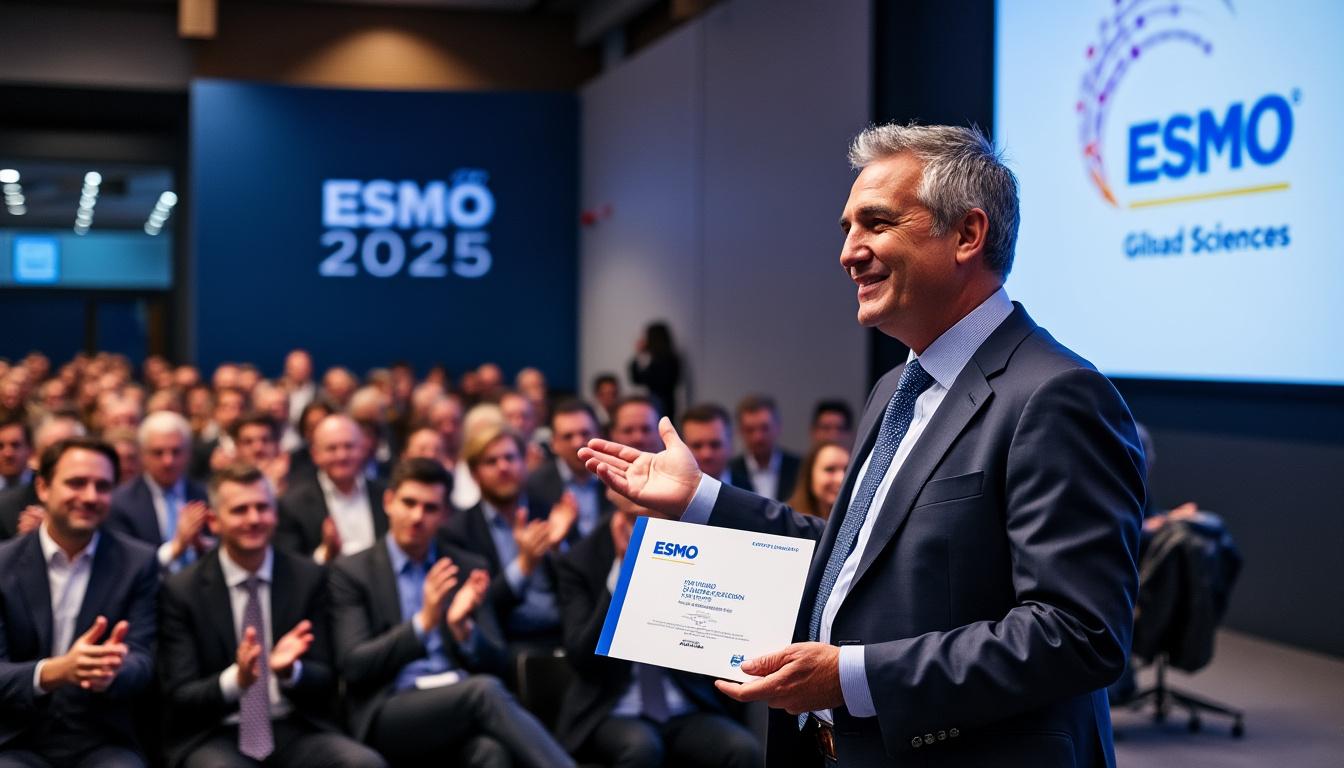 françois cherifi exprime sa profonde reconnaissance à gilead sciences pour l'obtention de la bourse gilead, soulignant son importance à l'occasion de l'esmo 2025.