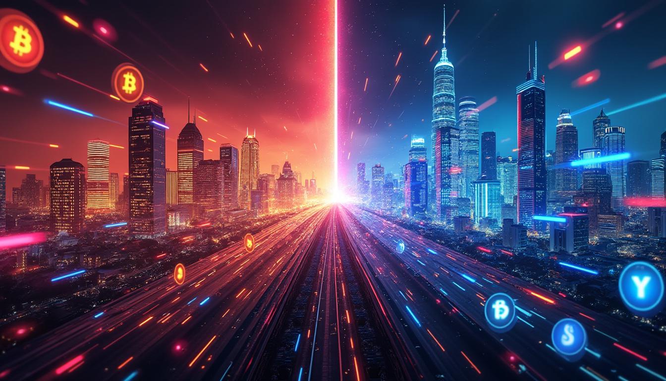 découvrez comment la rivalité entre la chine et les états-unis s'amplifie dans la guerre froide numérique, centrée sur le contrôle et l'innovation des cryptomonnaies.