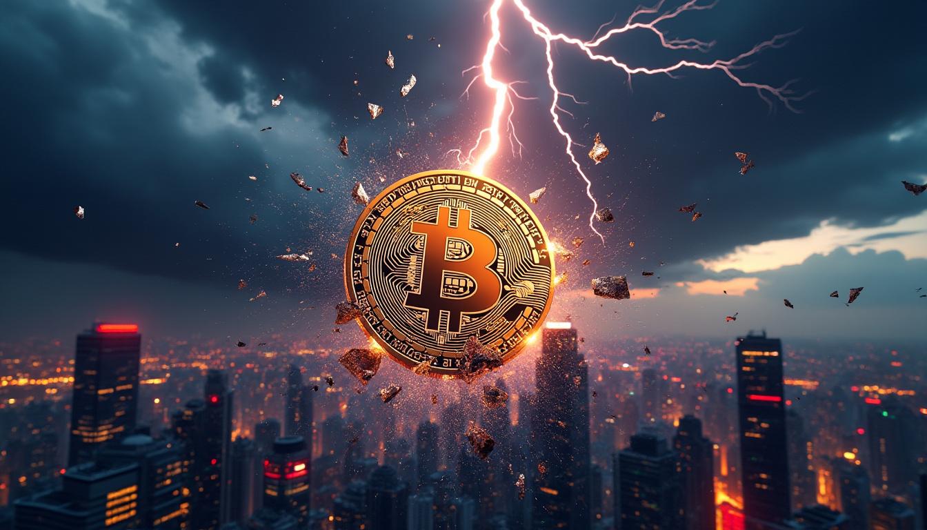 découvrez l'effondrement spectaculaire du marché crypto avec la chute vertigineuse du bitcoin, entraînant la disparition de plus de 1 000 milliards de dollars.