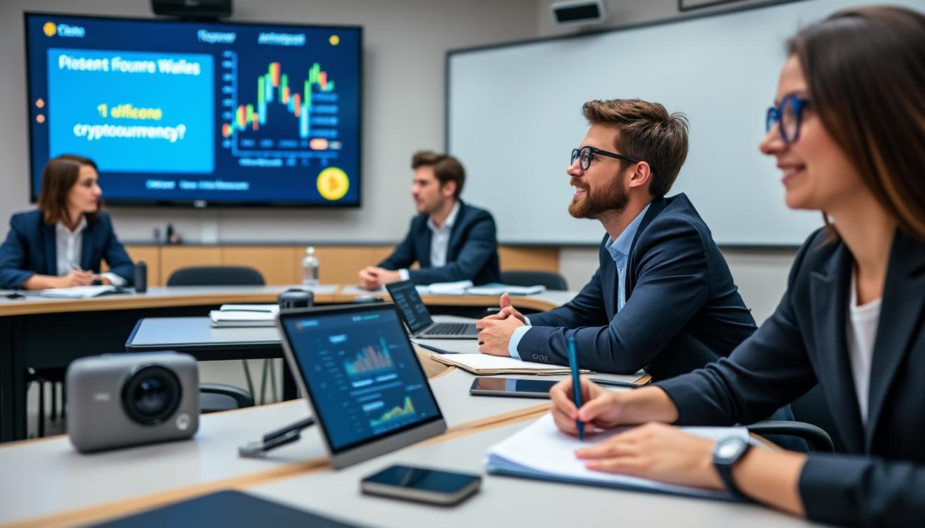 découvrez comment, dans les établissements de commerce, les défenseurs des cryptomonnaies diffusent une idéologie néolibérale radicale, influençant les discours et les pratiques économiques de demain.