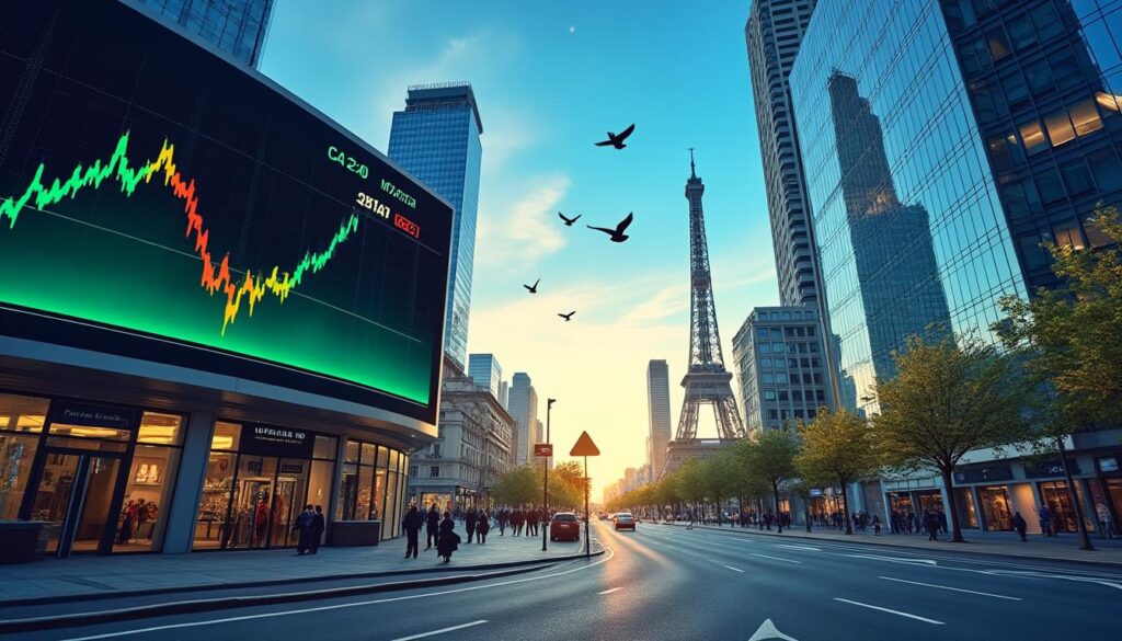 le cac 40 progresse grâce aux espoirs d'apaisement en ukraine, malgré un ralentissement plus marqué que prévu des ventes au détail aux états-unis.