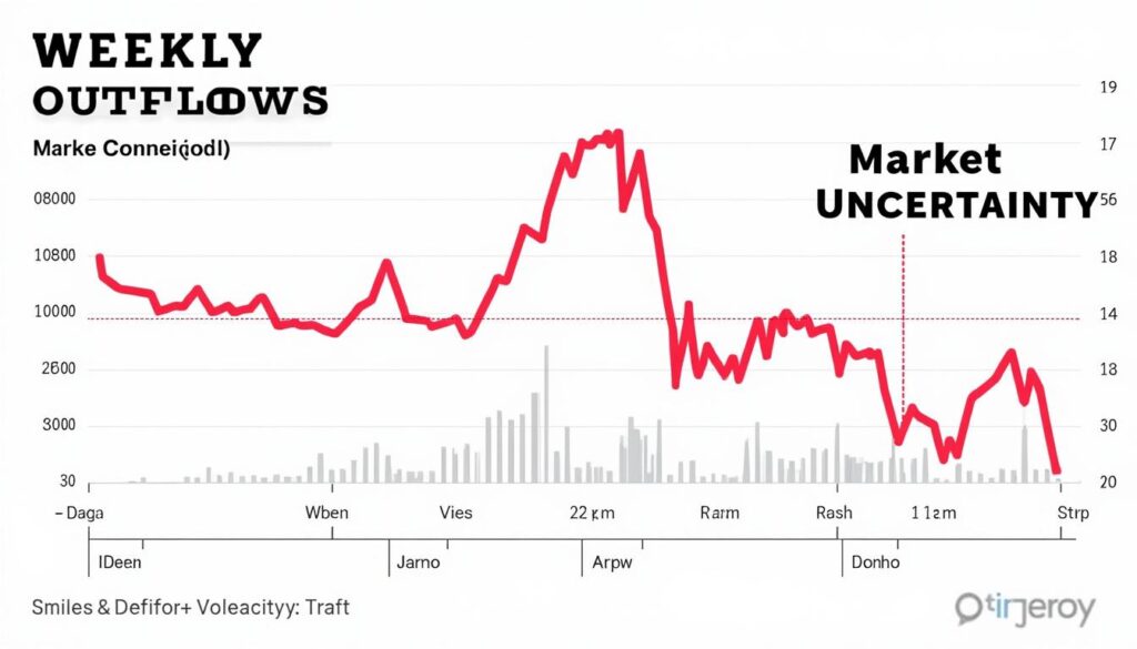 découvrez comment les sorties hebdomadaires de 2 milliards de dollars impactent le marché crypto et plongent les investisseurs dans une incertitude croissante.