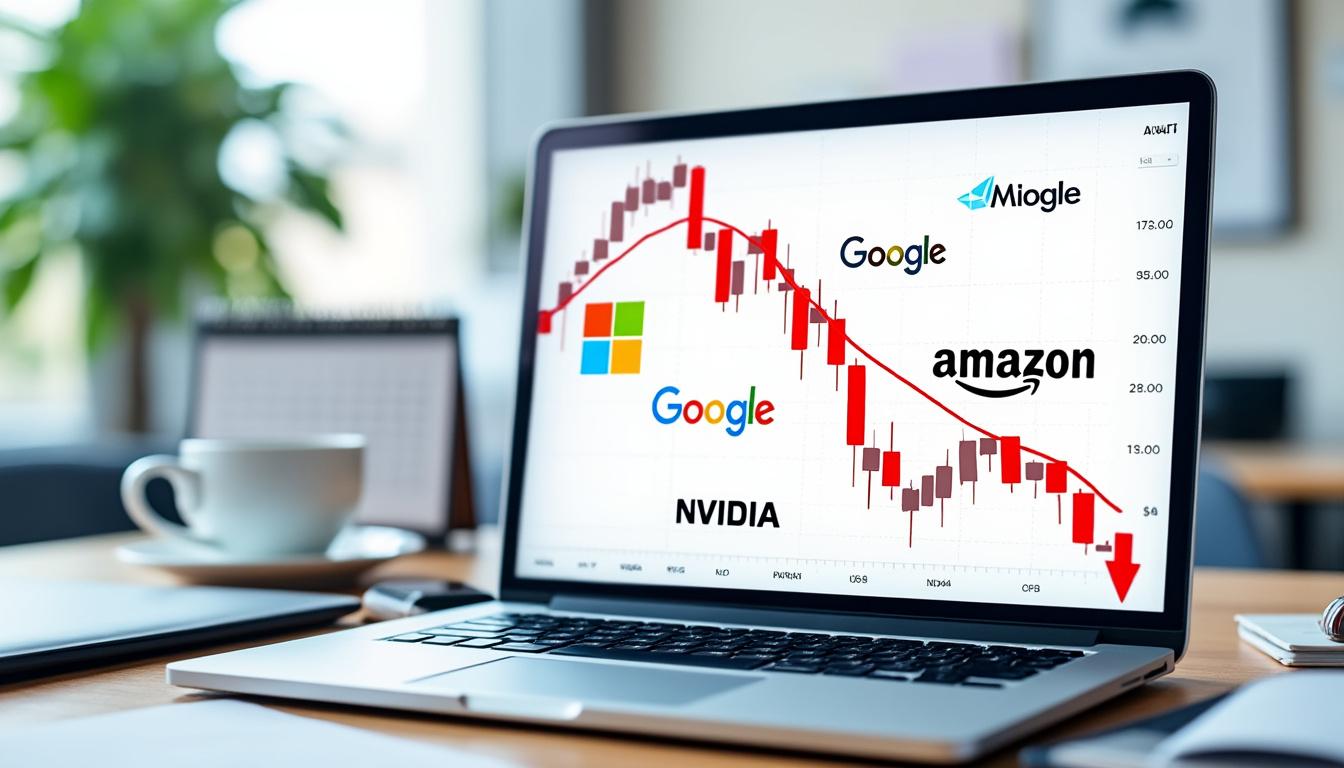 wall street en turbulence avec les géants de la tech en difficulté, palantir en baisse marquée et un effondrement des cryptomonnaies : analyse des marchés en chute libre.