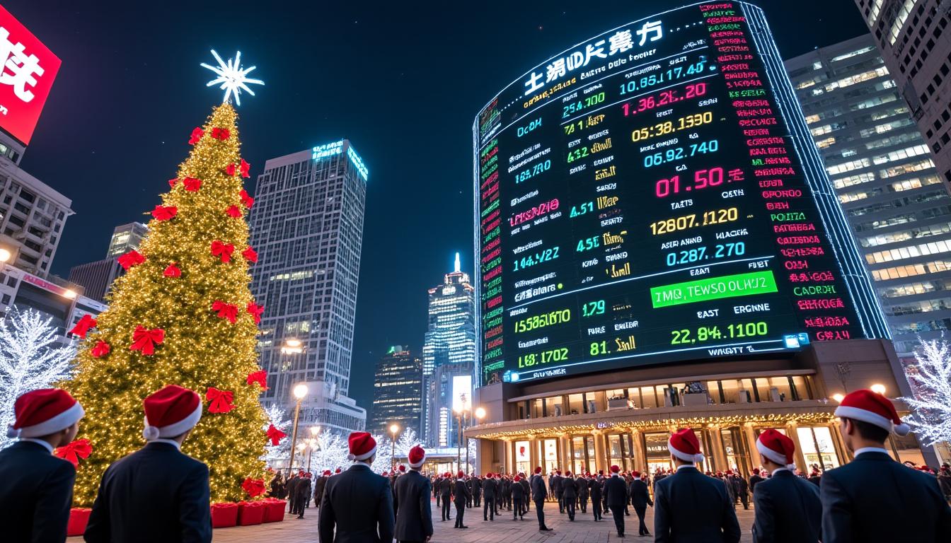 découvrez les dernières tendances de la bourse de tokyo, qui affiche une légère progression à l'approche des fêtes de noël. analyse des marchés financiers et perspectives économiques.
