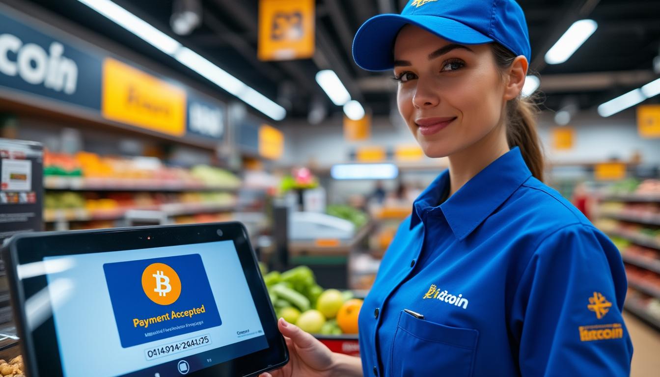 un supermarché carrefour à arcachon offre une remise de 20% aux clients payant en bitcoin, valorisant cette cryptomonnaie face à l'euro en baisse.