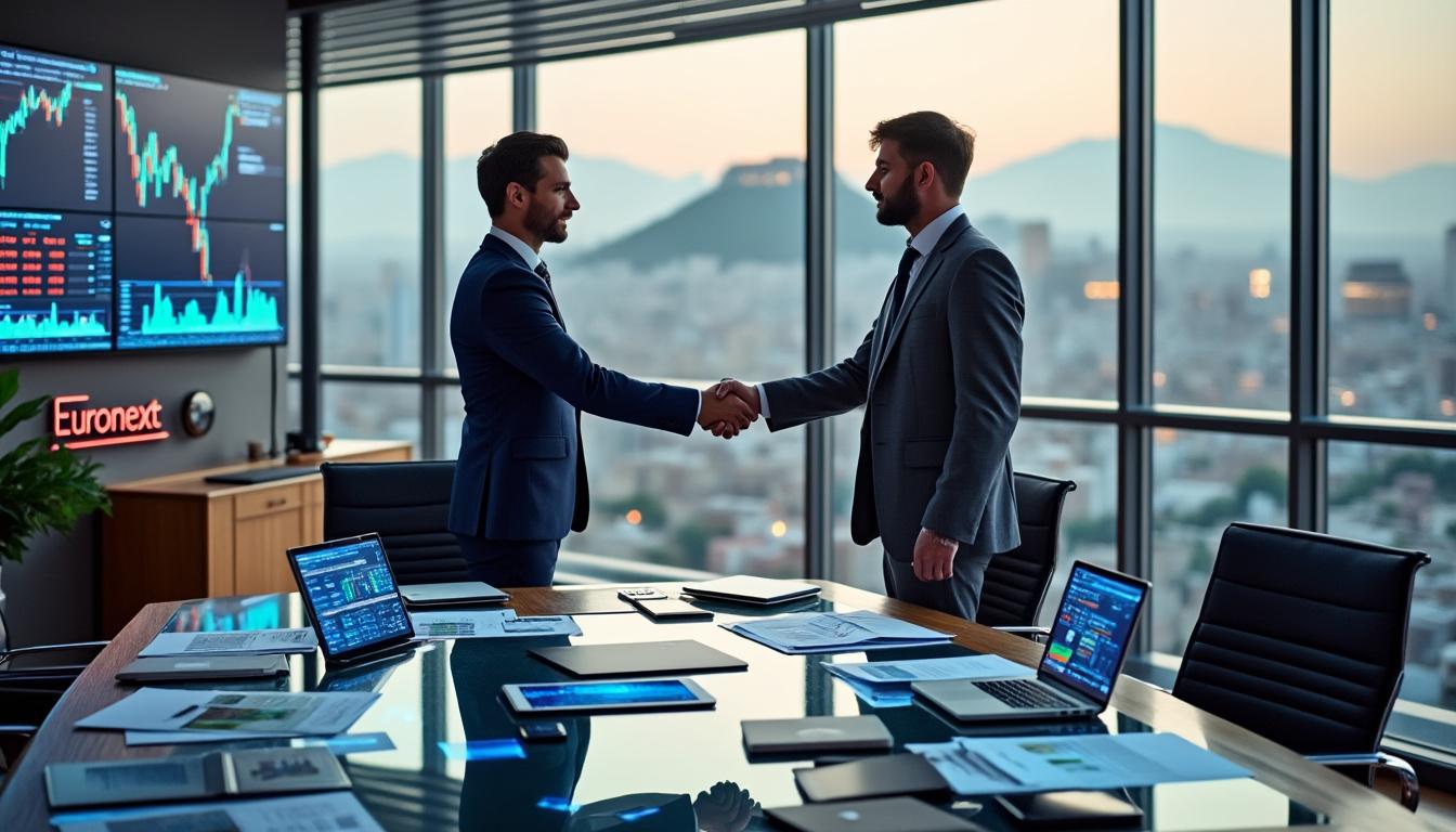 euronext propose une offre visant à prendre le contrôle d'athex, la bourse d'athènes, renforçant ainsi sa position sur les marchés financiers européens.