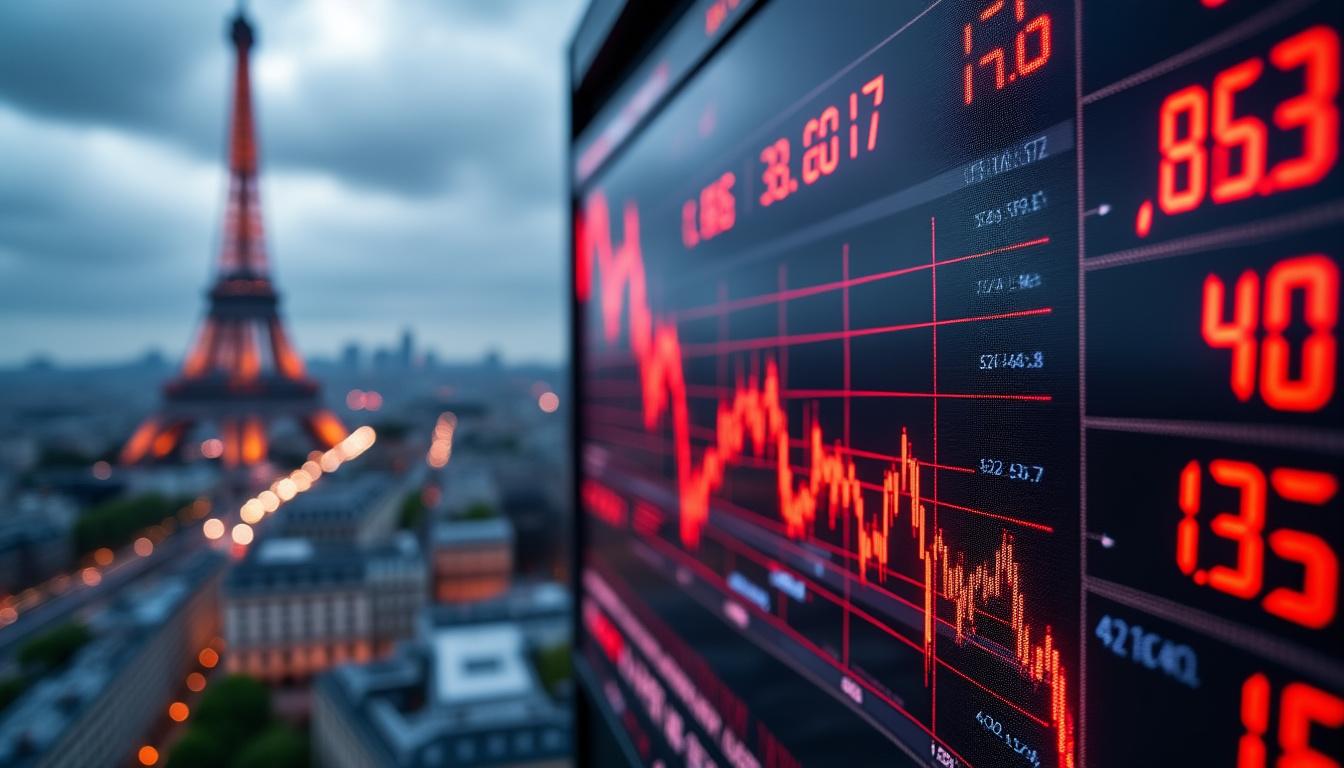 la bourse de paris montre des signes de faiblesse avec un recul du cac 40, malgré les performances positives des actions totalenergies et safran.