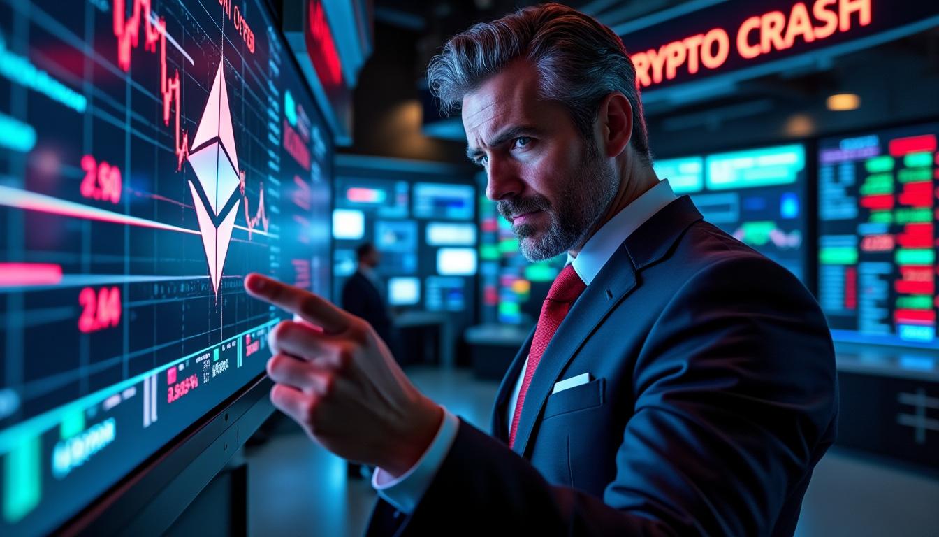 peter thiel réduit sa participation dans la trésorerie ethereum, provoquant une forte baisse du cours de la crypto-monnaie.