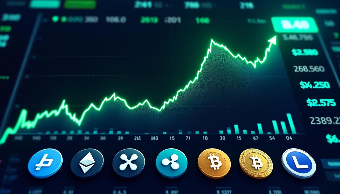 bitcoin atteint un sommet historique Ă 74 000 $, tandis quâethereum, xrp et dogecoin renforcent leurs gains rĂ©alisĂ©s en dĂ©but de semaine, marquant une dynamique positive sur le marchĂ© des cryptomonnaies.
