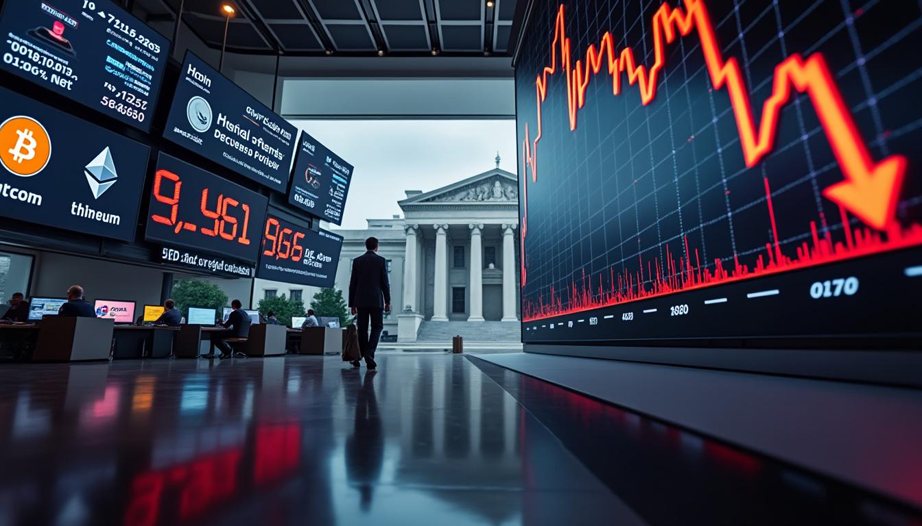 le marché des cryptomonnaies perd 40 milliards de dollars avant la décision clé du fomc de powell, impactant la confiance des investisseurs et l'avenir des actifs numériques.