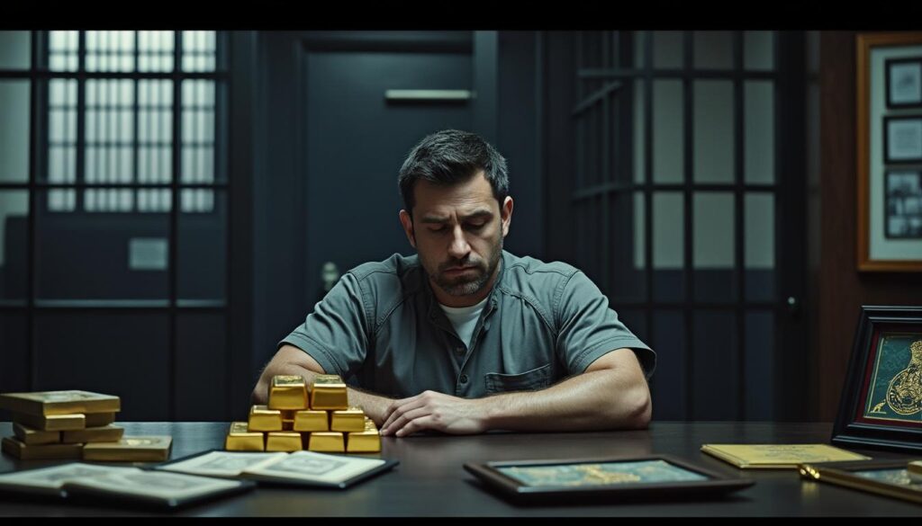 un américain condamné à 23 ans de prison pour une fraude liée à la crypto-monnaie, impliquant la falsification d'or et d'œuvres d'art.