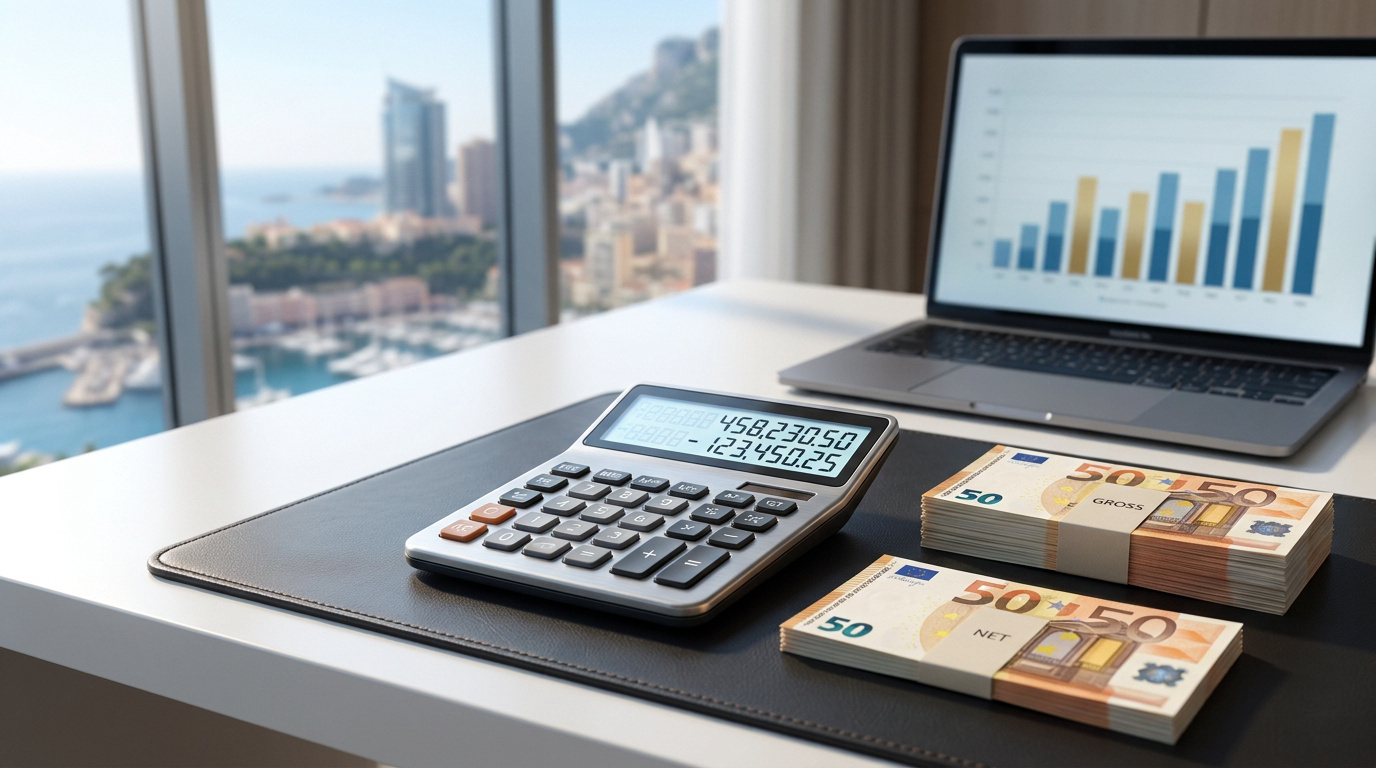 calculatrice et billets en euros sur un bureau