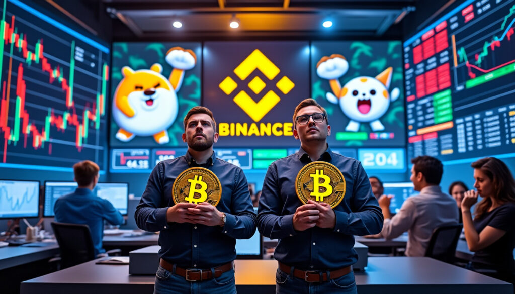 découvrez comment une parodie de binance fait sensation alors que les investisseurs de bitcoin et dogecoin subissent des pertes importantes sur le marché des cryptomonnaies.