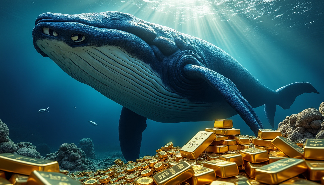 une baleine investit 23 millions de dollars dans l'or, tandis que deutsche bank estime sa valeur réelle à 4 700 dollars, révélant un fort écart entre investissement et évaluation.