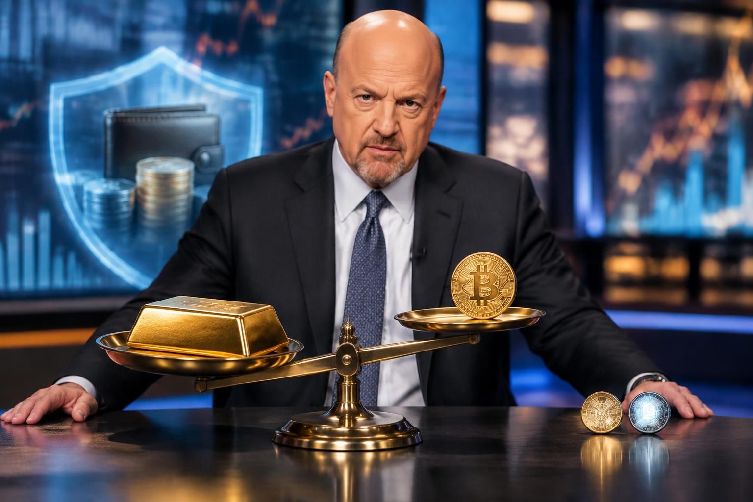 jim cramer préfère l’or au bitcoin pour protéger un portefeuille, tout en affichant son soutien à deux cryptomonnaies.